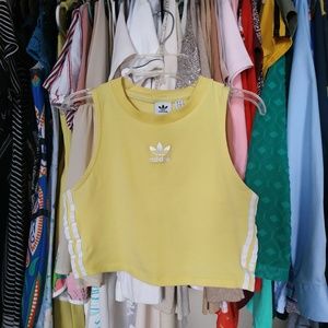 NWOT Adorable yellow adidas crop top